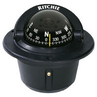 Compass Ritchie Explorer 70mm Black Flush Mount - Domed Card F50