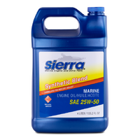 Sierra 4 Stroke Outboard Oil 25W-50 FC-W TCW3 4.2 Lt Semi Synthetic Synthetic  Oil 