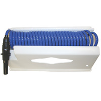 Deck Wash Horizontal Storage Rack with Spiral Hose Nozzle and Fittings