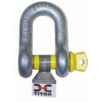 Yellow Pin RATED TITAN 7/16 D Gal Shackle  Suits 13mm Chain