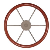 Steering Wheel 550mm SS with Mahogany Rim KW55