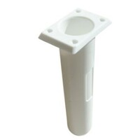 Plastic Rod Holder White  90 Degree Deck Mount