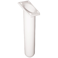 Plastic Rod Holder White  30 Degree Deck Mount