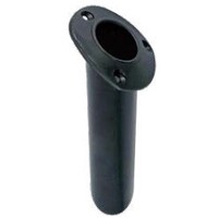 Large Plastic Oval Black Rod Holder 30 Degree Deck Mount 