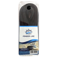 Black Fender Lines 6mm x 1.5m Pair with Spliced Eye