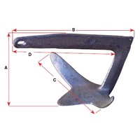 Claw Anchor 15kg  Galvanised  Self Aligning 146208