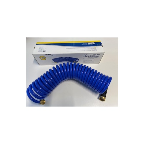 Deck Wash Spiral Hose 7.5m with Brass Fittings