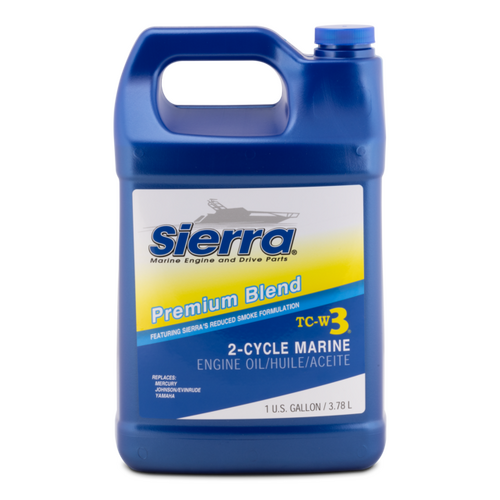 Sierra 2 Stroke Outboard Oil Premium Blue TCW3 3.78 Litres 1 Gallon