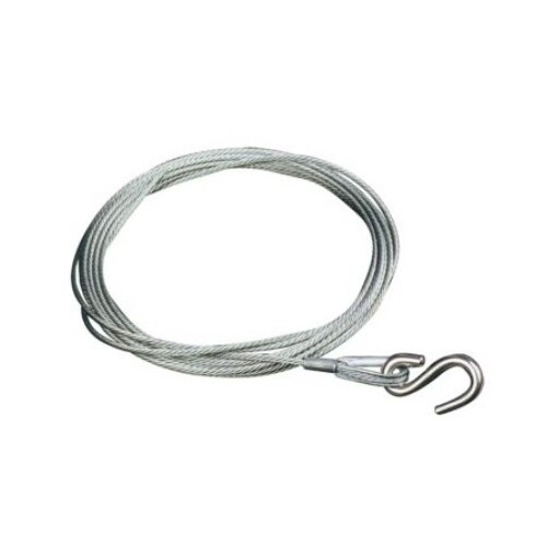 Gal Trailer Winch Wire 6Mt x 4mm with  SS S Hook