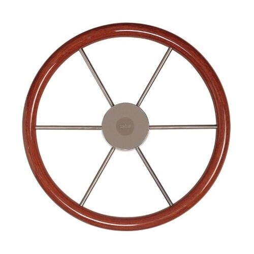 Steering Wheel 450mm SS with Mahogany Rim KW45