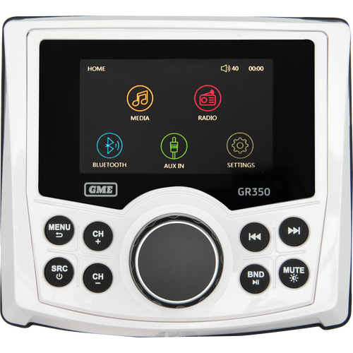 GME Marine AM/FM Radio White GR350BTW with Bluetooth