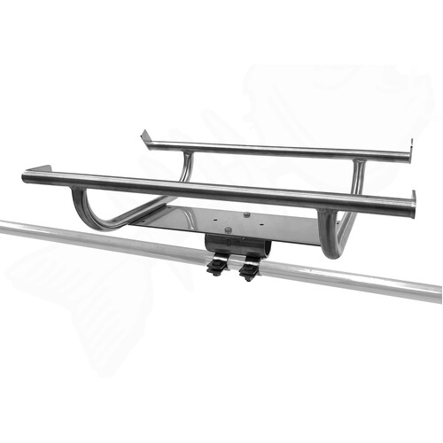 BBQ Cradle Rack Complete w Rail Mount and Rod Holder Post MENCA010