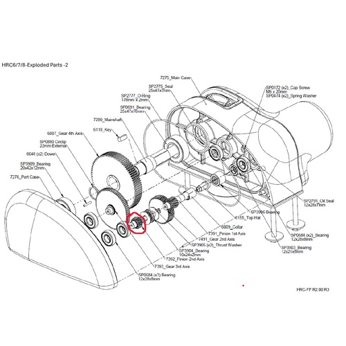 SP-7392 Replacement Pinion 2nd Axis for HRCFF