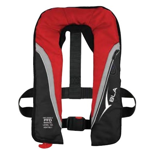 Inflatable PFD Comfort Fit - Red Black Level 150N Adult Manual Inflate 241054